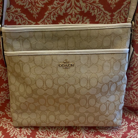 Coach Handbags - Signature Jacquard Crossbody Khaki